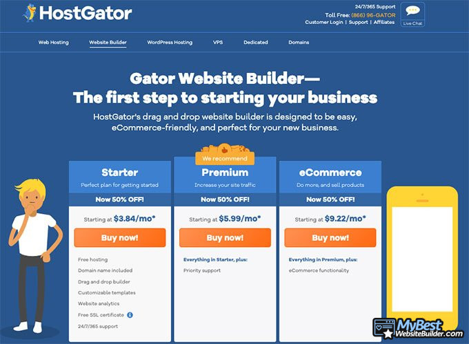 Análise do construtor de sites Hostgator: preços